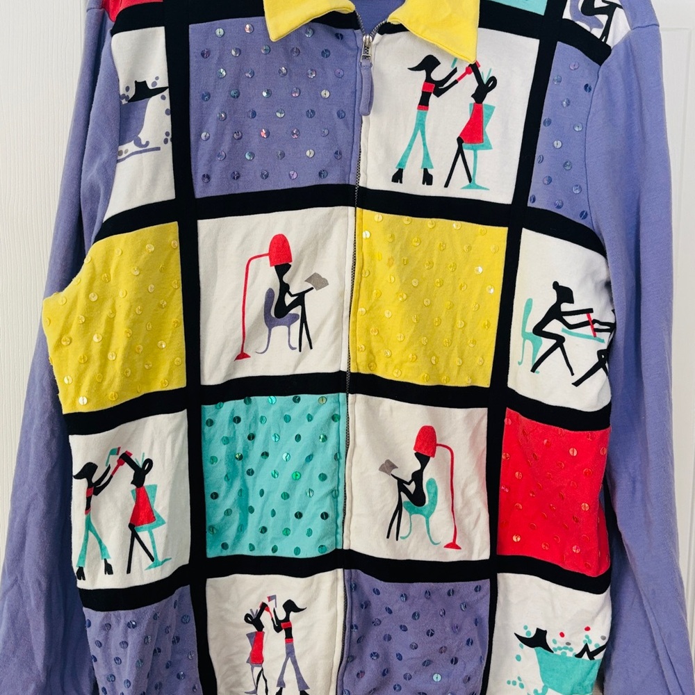 Essentials Yellow and Blue Zip-Up Jacket